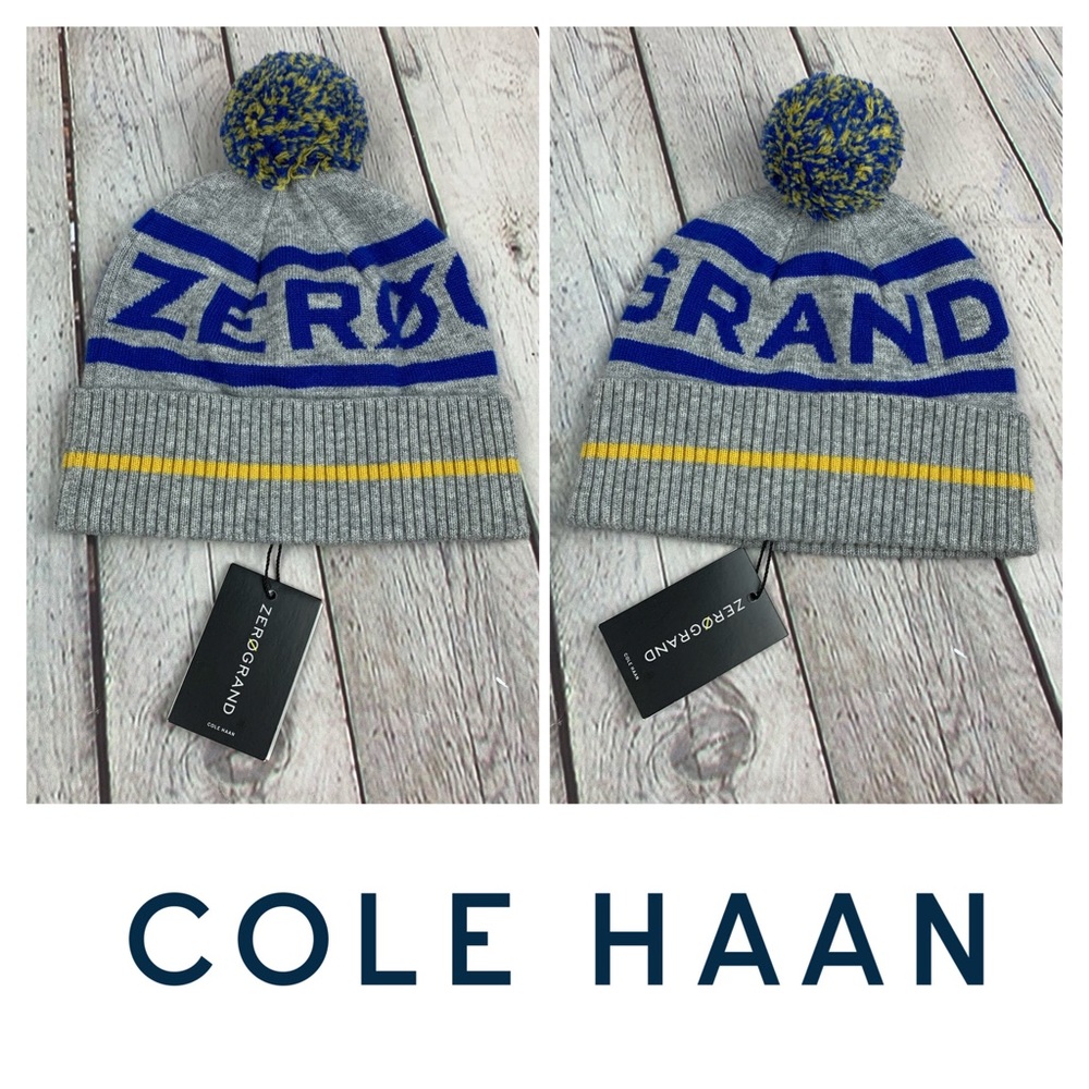 Cole Haan Beanie Winter Pom Pom Hat